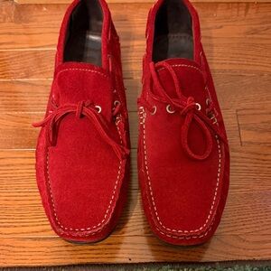 1901 Men's Bold Red Suede Loafers